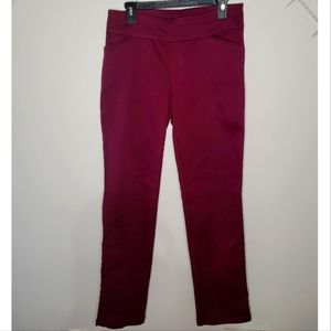"Effortless Stretch" Maroon Pants - Croft & Barrow